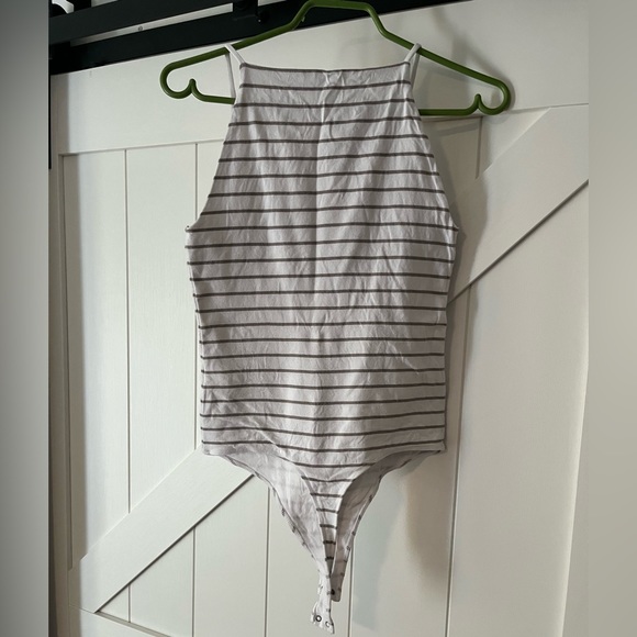 Abercrombie & Fitch Cotton Seamless Fabric Boatneck Bodysuit - Picture 5 of 6